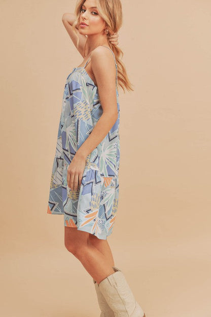 Jade Icarus Aemi + Co printed ruffled hem square neck mini cami dress, women&