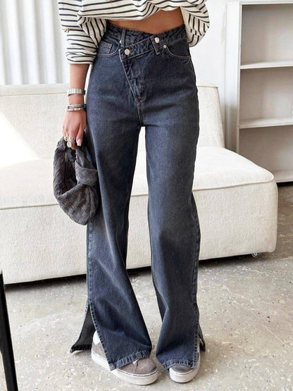 Carmine Juneberry DenimDare™ Dislocation Jeans for women, featuring distressed denim with stylish dislocation details.