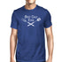 Blue graphic T-shirt for men featuring BBQ dad design by Teal Tiger, casual fit perfect for barbecues and outdoor gatherings.
