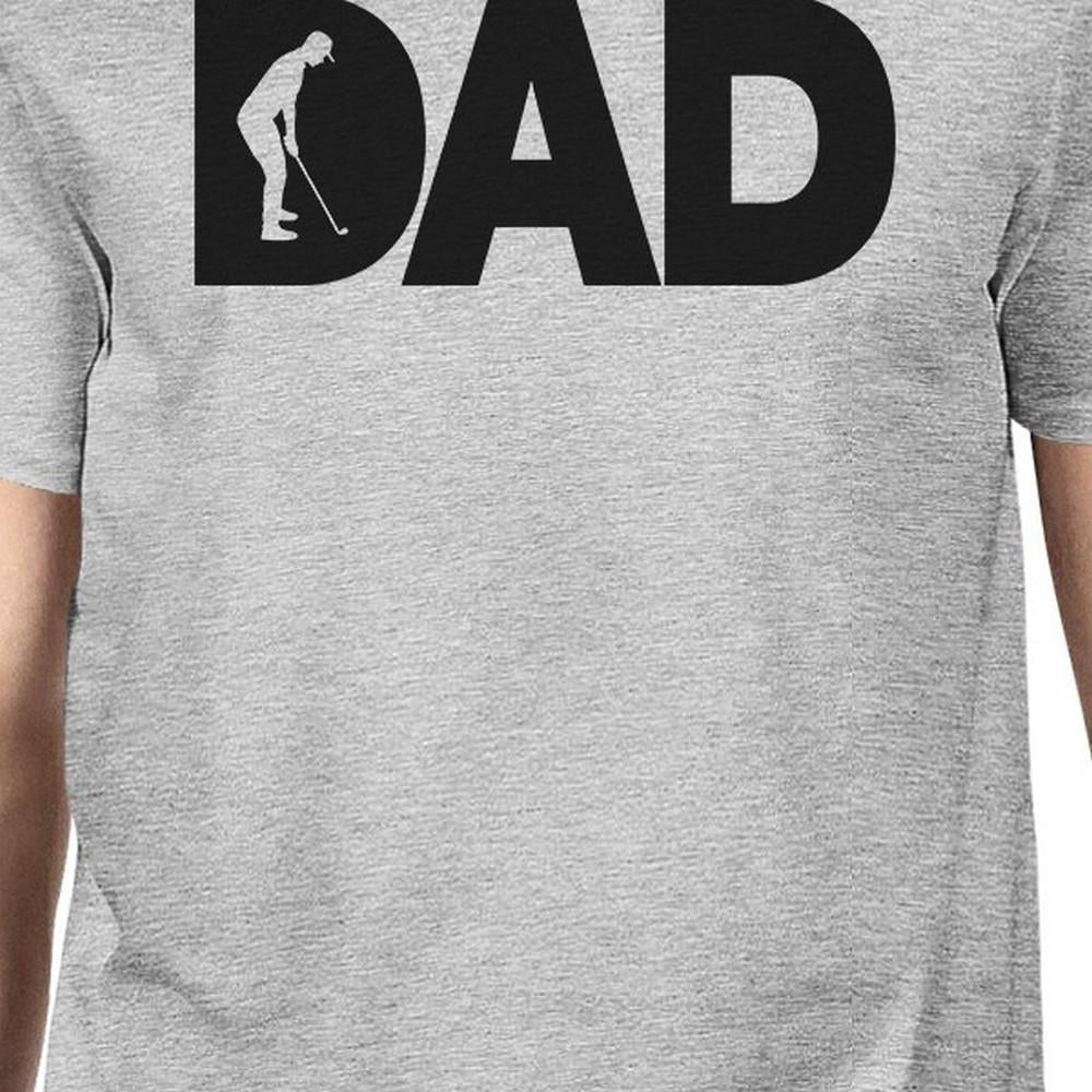 Gray graphic T-shirt for men by Teal Tiger featuring a golf-themed design, perfect for dad golf enthusiasts.