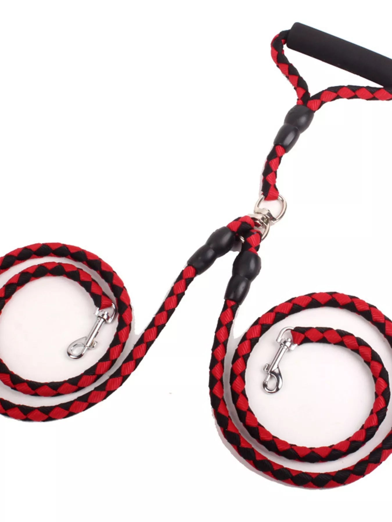 Braided dog leash with handle by Pear Daisy, durable and stylish for outdoor walks and training.