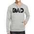 Unisex grey hoodie from Teal Tiger featuring a humorous dad golf design, casual sweater with a relaxed fit.