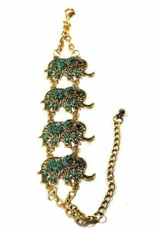 Colorful bead drop elephant bracelet by Silver Hestia featuring vibrant beads and a detailed elephant charm.