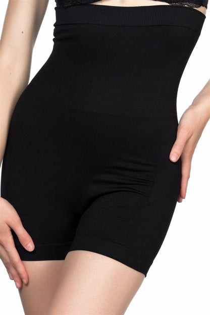 Burgundy Artemis Shopymommy 2047 seamless long waist postpartum short Johns in soft lingerie fabric, designed for comfort and support.