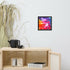 Rainbow Waves framed poster by Pear Alder on enhanced matte paper, showcasing vibrant, colorful wave design in a black frame.