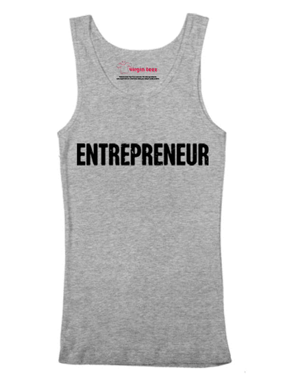 Scorpius Entrepreneur Tank Top, sleeveless cotton tank with printed slogan, casual fit, ideal for entrepreneurs and casual wear.