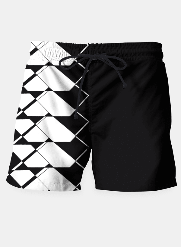 Sky Felix Escamas swim shorts with scale pattern, casual beachwear for men, featuring a relaxed fit and vibrant design.