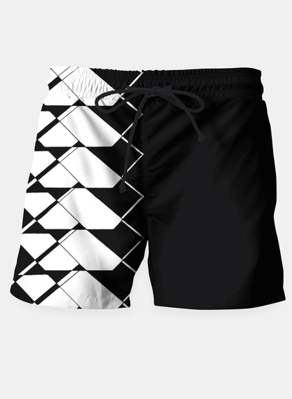 Sky Felix Escamas swim shorts with scale pattern, casual beachwear for men, featuring a relaxed fit and vibrant design.