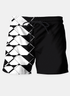 Sky Felix Escamas swim shorts with scale pattern, casual beachwear for men, featuring a relaxed fit and vibrant design.