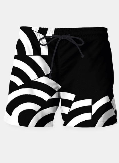 Sky Felix Espiral Pantalones de baño shorts, casual swimwear with spiral pattern, displayed on a neutral background.