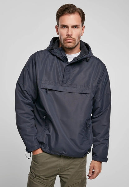 Callisto Essential Windbreaker jacket in black, lightweight waterproof coat with hood, ideal for outdoor protection and style.