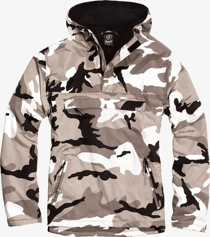Callisto Essential Windbreaker jacket, lightweight and waterproof, shown in black with adjustable hood and zippered pockets.