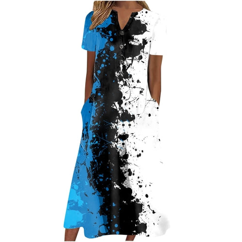 Women’s Carmine Juneberry summer midi dress with a casual design, light fabric, and practical pockets, perfect for warm weather.
