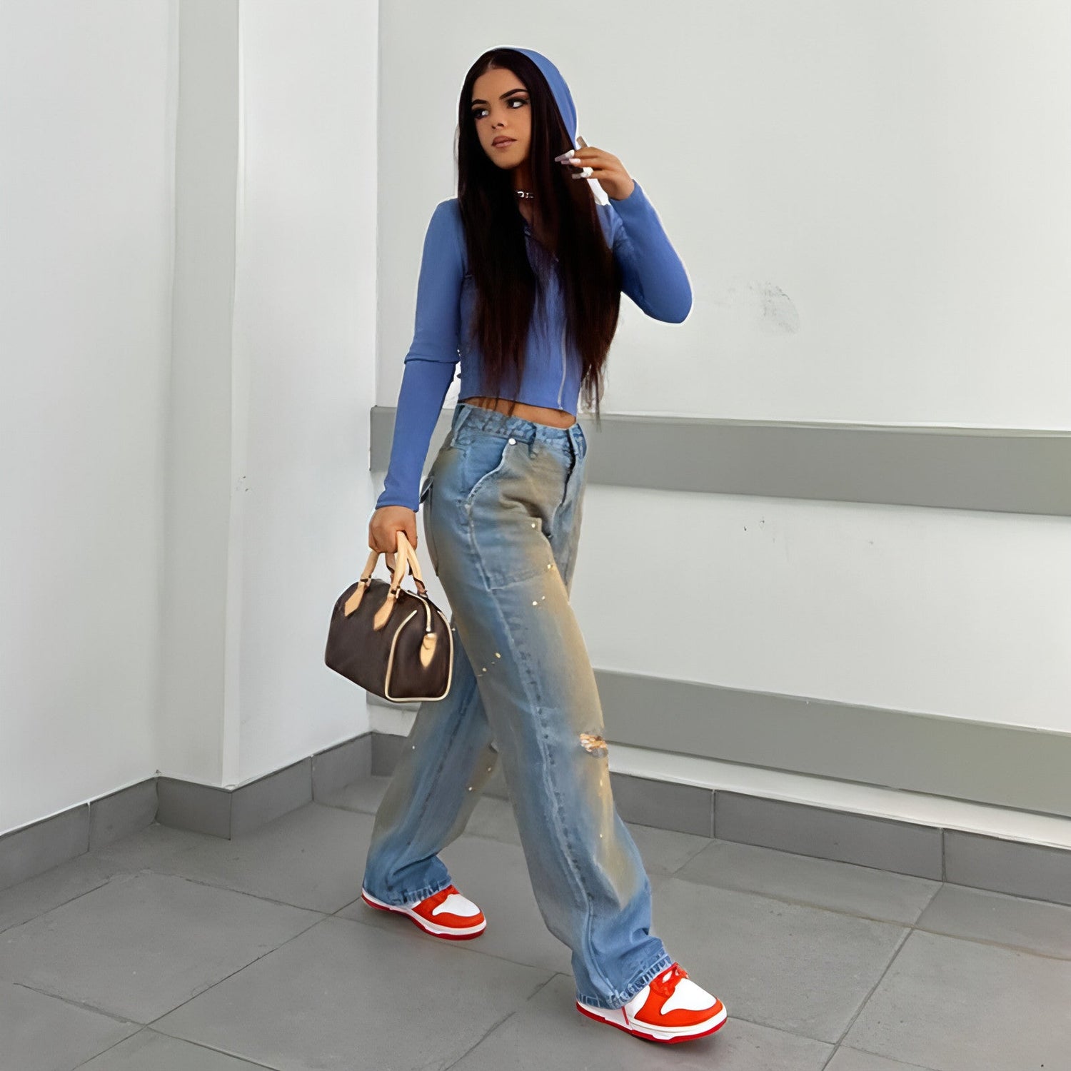 Carmine Juneberry UrbanEase™ loose high waist street jeans with relaxed fit and classic denim style.