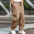 Carmine Juneberry casual cargo pants for men with loose fit, straight style, drawstring waist, and multiple functional pockets.