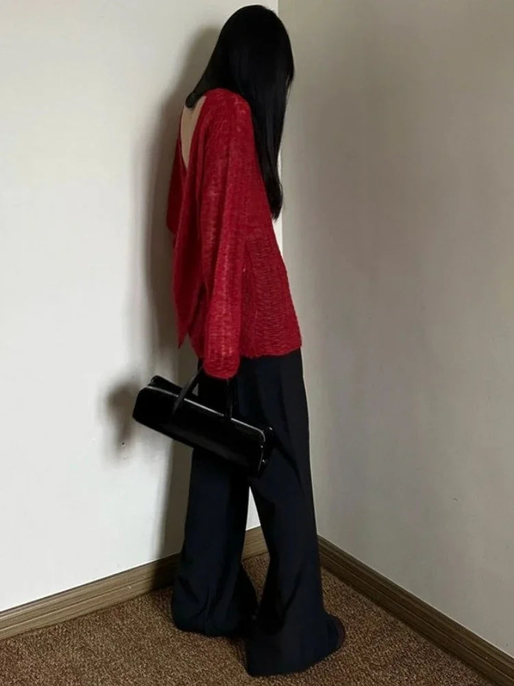 Start2Finish Y2K see-through knitted women&