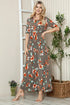 Jade Icarus BOMBOM floral round neck short sleeve maxi tee dress for women, featuring a vibrant floral pattern and comfortable fit.