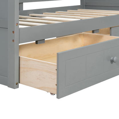 Sangria Beech twin size canopy day bed with two storage drawers and a sturdy frame, ideal for bedroom furniture.