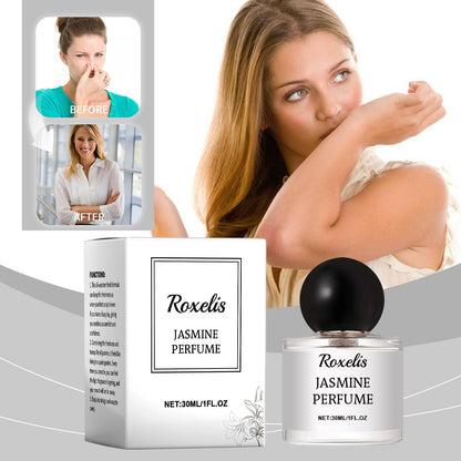 Carmine Juneberry Roxelis Jasmine Edition 2025 romantic party perfume bottle and packaging for bodycare in 30ml size