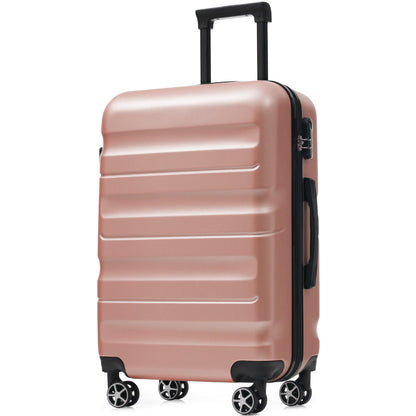 Sangria Beech hardshell ABS luggage set with lightweight, durable suitcases featuring dual wheels and sleek design.