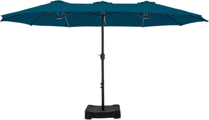 Cerulean 15ft Rectangular Patio Umbrella With Base