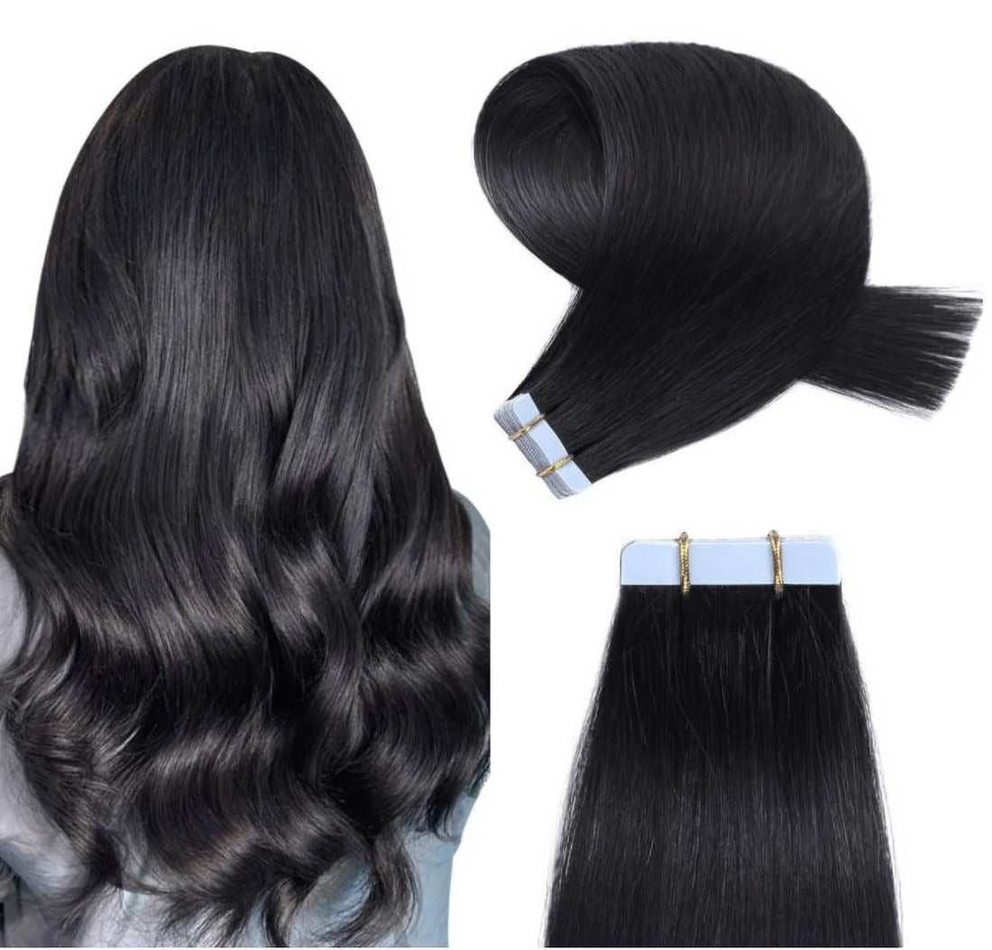 Carmine Juneberry No Trace Invisible Hair Extension Piece made of real female hair, designed for seamless hair enhancement.