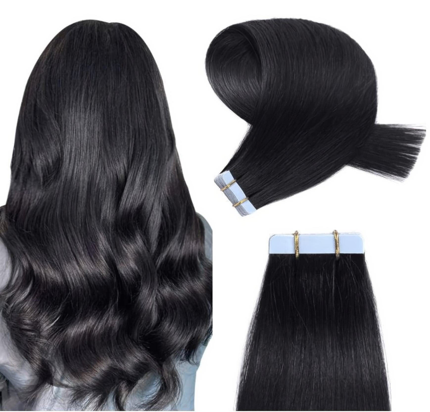 Carmine Juneberry No Trace Invisible Hair Extension Piece made of real female hair, designed for seamless hair enhancement.