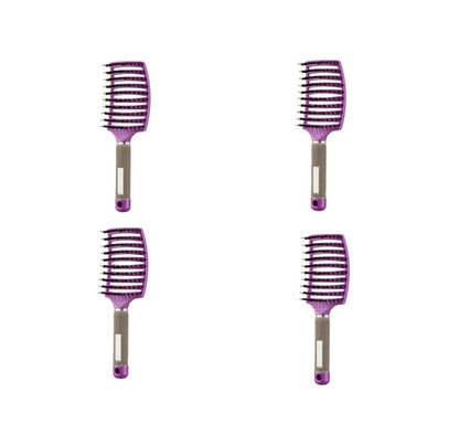 CJDropshipping anti-knot hairbrush for women with detangler bristles, designed to smoothly glide through tangled hair.