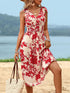 Ruby Styx Perfee smocked printed surplice midi dress for women, featuring a fitted bodice and flowing skirt with floral print.