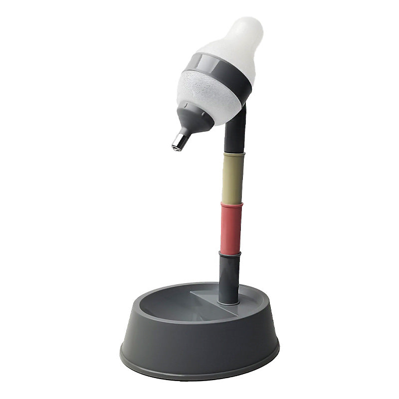 Maroon Asteria automatic pet water dispenser stand with adjustable height and feeder bowl for convenient pet hydration.
