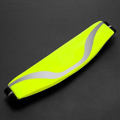 Black Lavender water-resistant sport waist pack with reflective strip, ideal for running and outdoor activities.