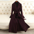 Korean wool coat for women from Carmine Juneberry, elegant autumn and winter jacket in neutral tones with classic design.