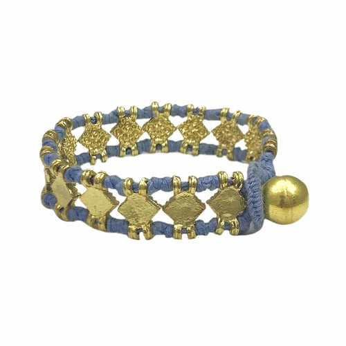 Ariel Amara bracelet featuring intricate fair-trade Indian craftsmanship with colorful beads and detailed metal accents.