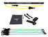 Portable exercise bar with resistance bands from Black Lavender, showing the compact workout equipment with handles and elastic bands.