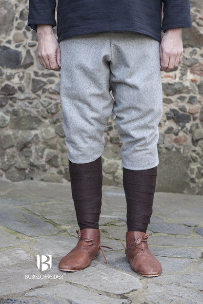 Azure Briseis Wool Thorsberg Pants in Fenris Grey, suitable for festivals and parties, featuring a comfortable, stylish fit.