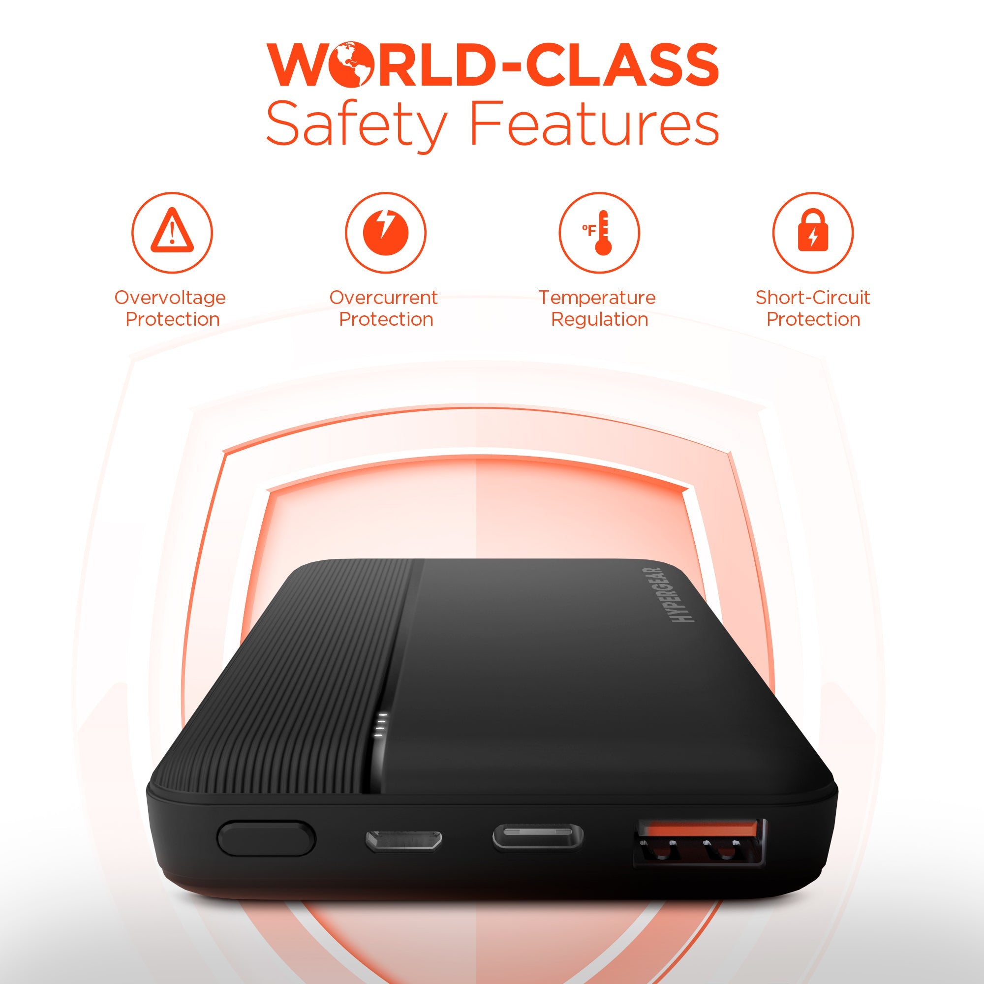 Sky Iapetus HyperGear 10000mAh 20W PD USB Power Bank for mobile and laptop charging, compact and portable device in black.