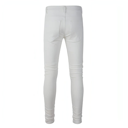 Carmine Juneberry DenimDare™ street ripped stretch slim jeans for women, showing distressed denim with slim fit and ripped details.