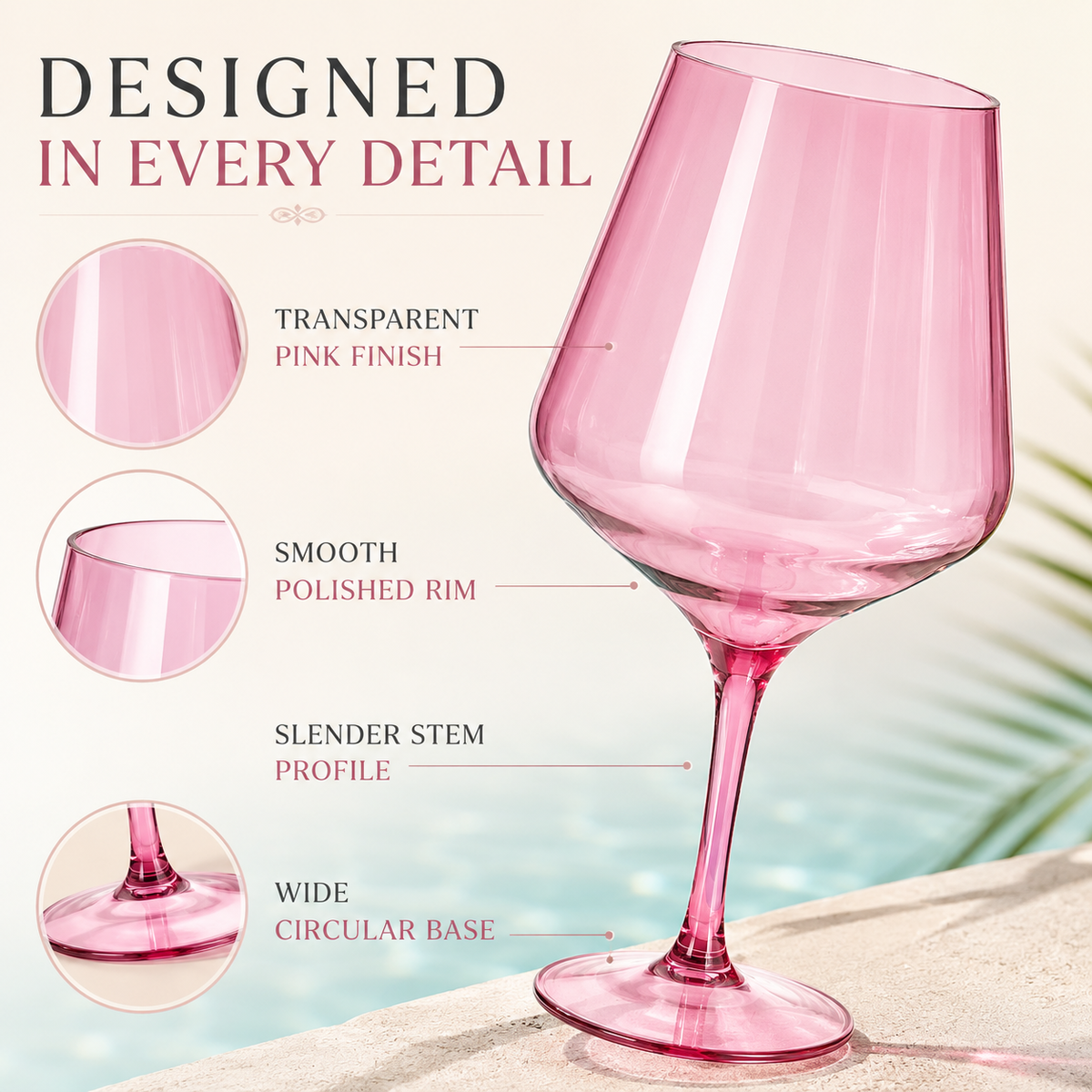 Floating Wine Glasses for Pool (18 Oz | Set of 2)