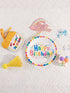 Pear Daisy 7-piece pet birthday hat and scarf set with colorful accessories, perfect for celebrating pets&