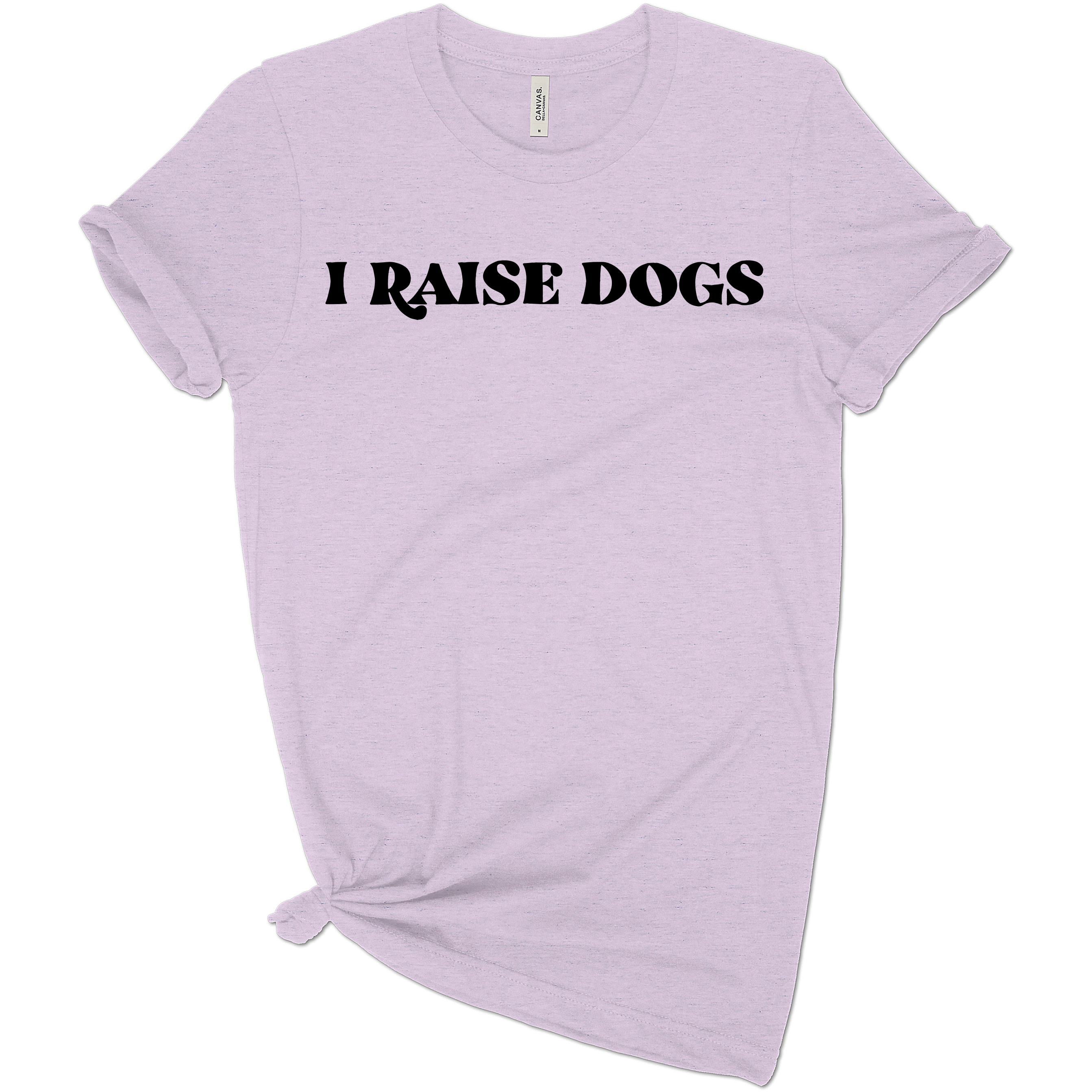Scarlet Gaia I Raise Dogs Pets T-shirt featuring playful dog graphics on a comfortable fabric backdrop