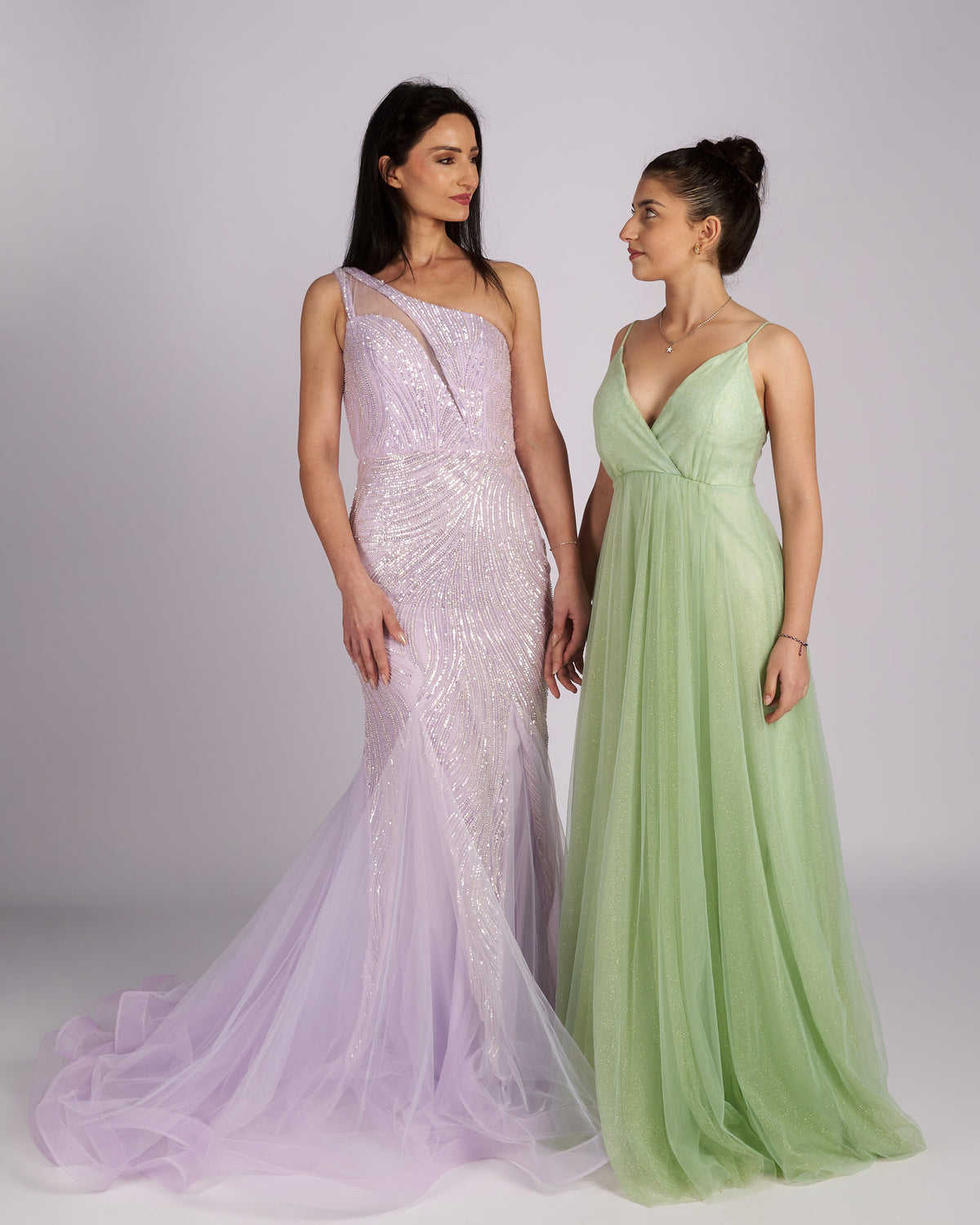 Nefeli Light Mint glitter dress "evening dresses"