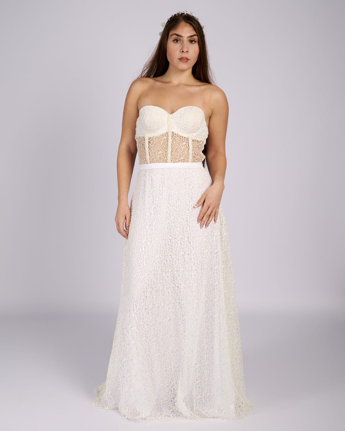 Margaret Sparkle Mesh Bridal Dress &
