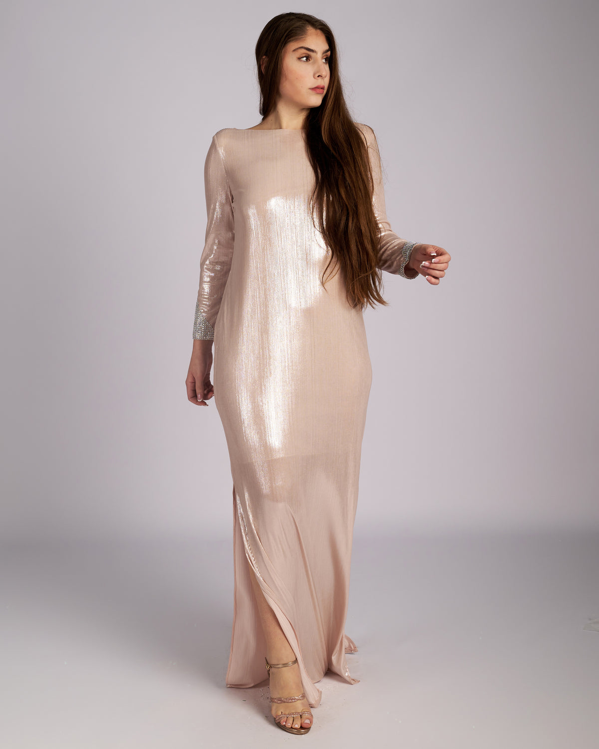 Laurelle Maxi Dress with Slits and Open Back " evening dresses "