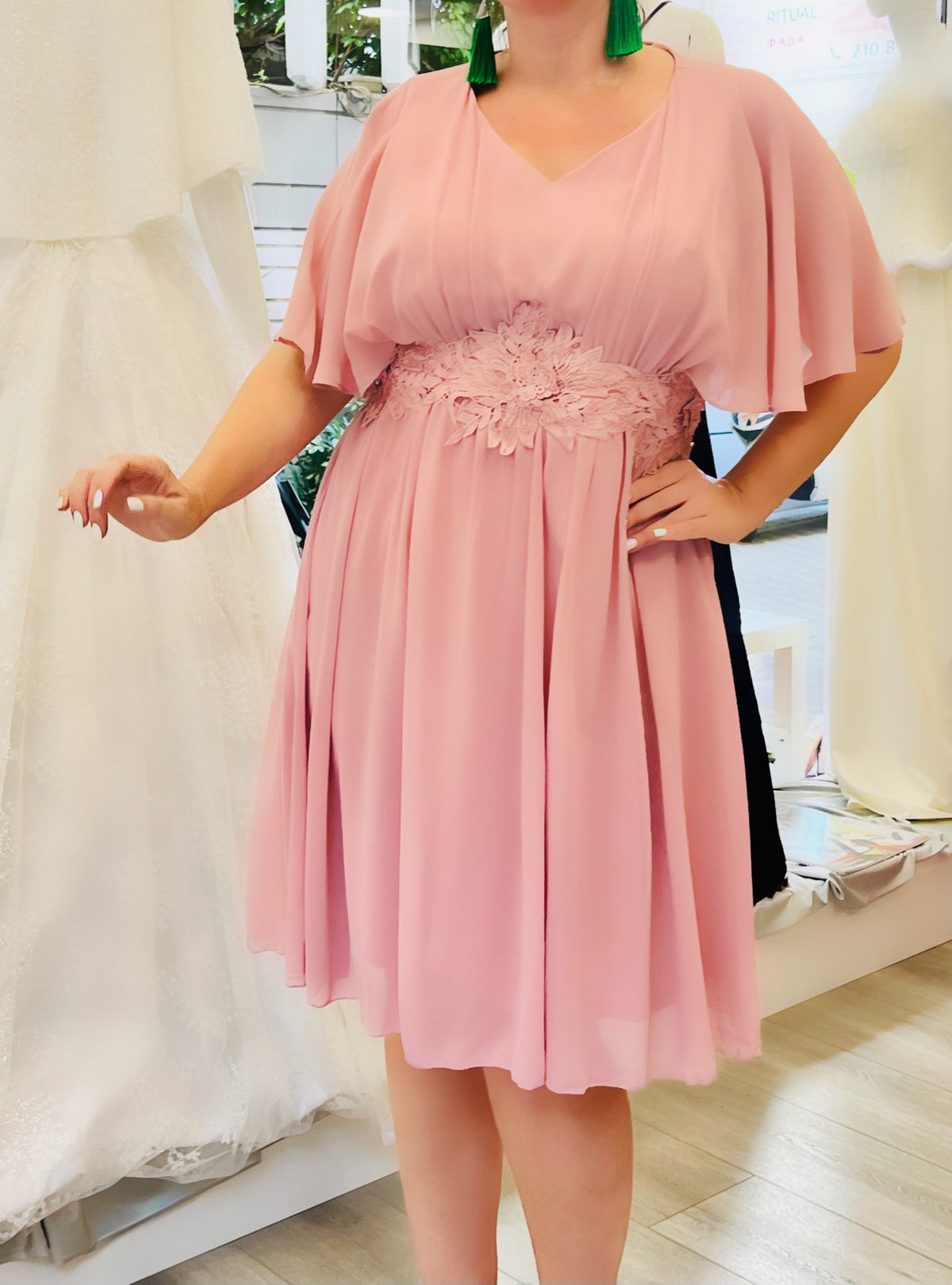 Dorothy Pink Flare Chiffon Dress "evening dresses"