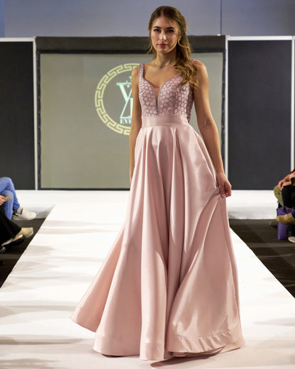 Seren Soft Pink Maxi Dress Evening Dresses