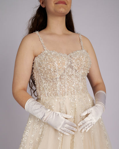 Elisana Nude Princess Bridal Gown Wedding Dresses