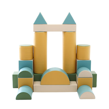 Blush Apricot Mega Fort furniture with colorful fabric walls and a cozy interior for kids&