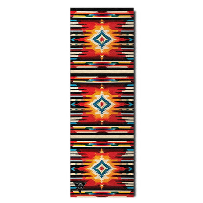 Fox Trail Yoga Mat – 6 mm Extra Thick, Double-Sided Non-Slip, Eco-Friendly PER with Multi-Color Striped Design | Yune Yoga