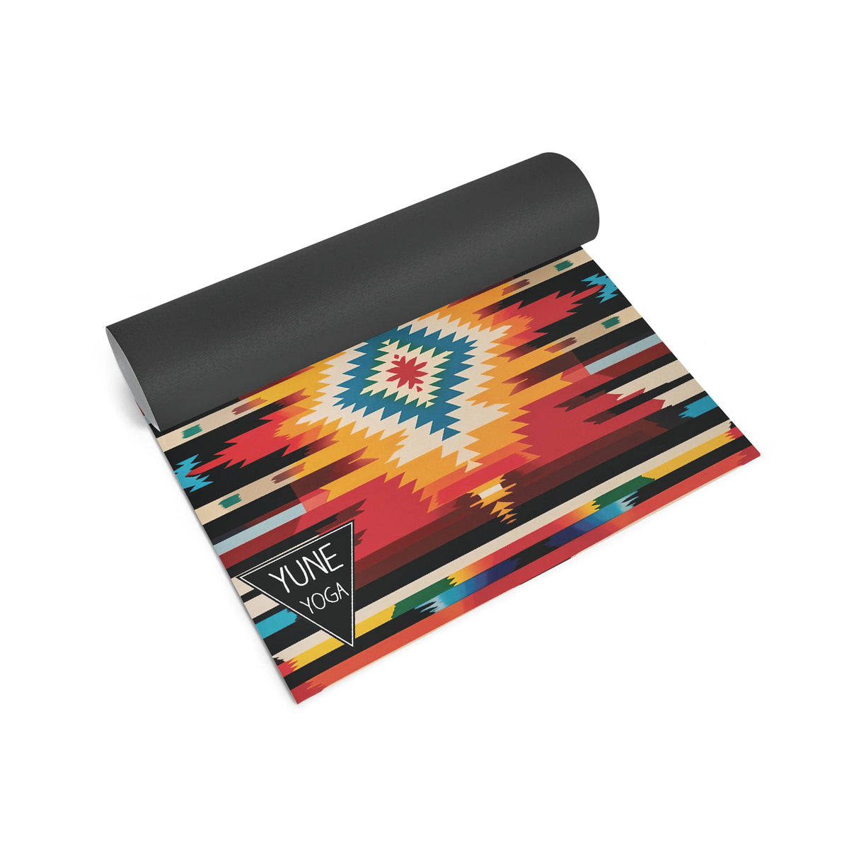 Fox Trail Yoga Mat – 6 mm Extra Thick, Double-Sided Non-Slip, Eco-Friendly PER with Multi-Color Striped Design | Yune Yoga