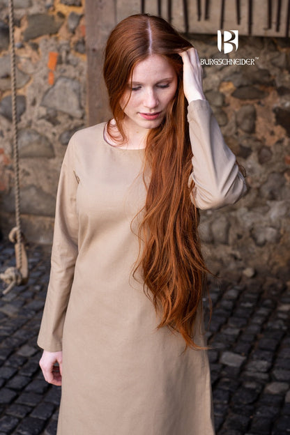 Azure Briseis Freya Hemp under dress, perfect for festivals and parties, featuring a stylish, natural hemp fabric design.